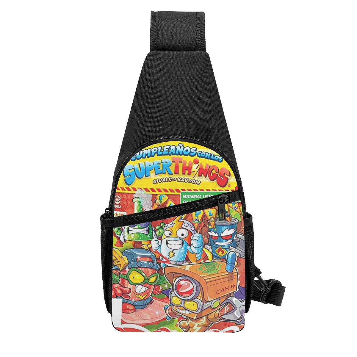 Sling Backpack Shoulder - Süper Zings Superthings Karikatür Göğüs Çantası