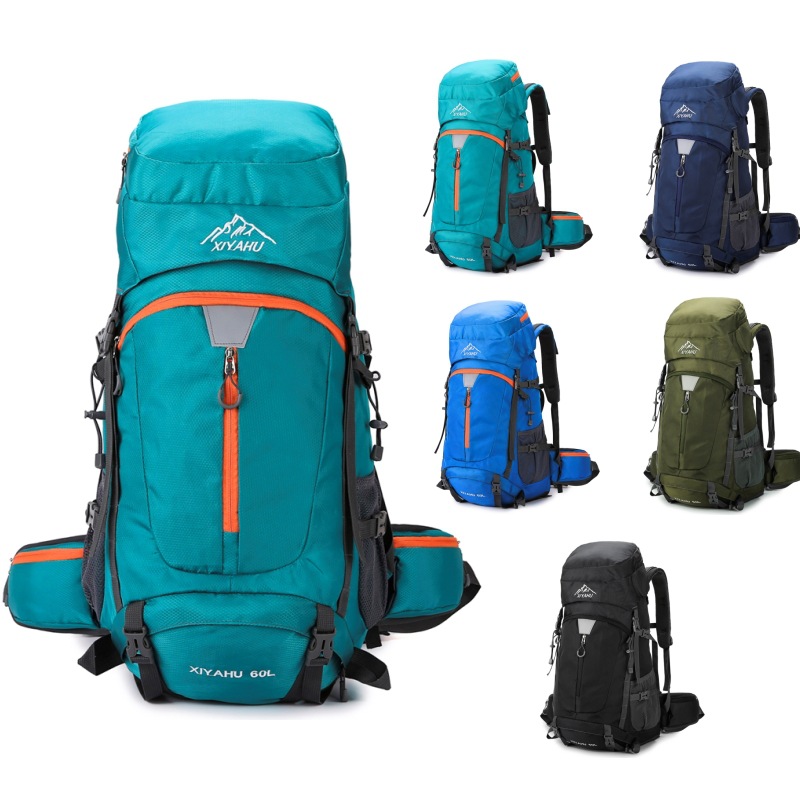 Rain Cover Backpack - 60L Kamp Sırt Çantası Seyahat Çantası