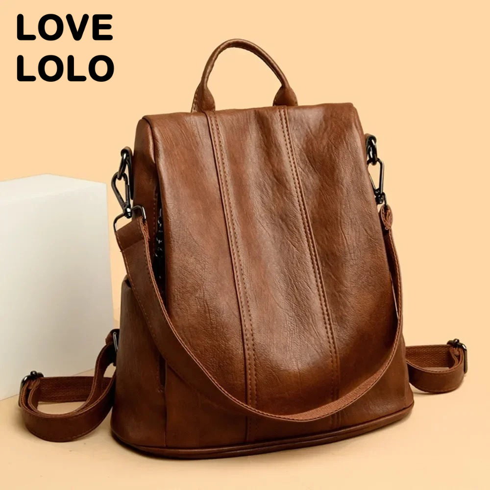 Leather Backpack Vintage - YENI Anti-hırsızlık Dizüstü Sırt Çantası Kadınlar