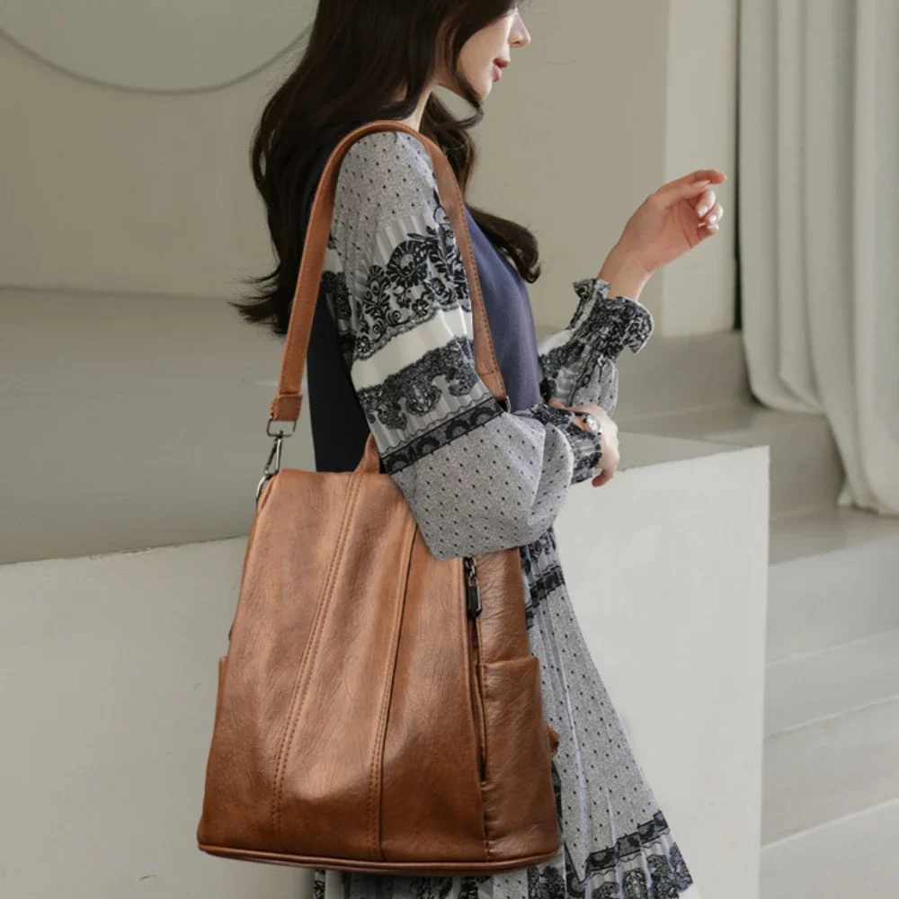 YENI Anti-hırsızlık Dizüstü Sı - Leather Backpack Vintage incelemesi ve fiyatı